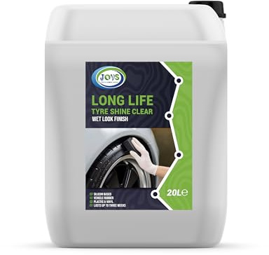 JOVS Tyre Shine Clear 20 Litre - Premier Wet Look Tire Dressing Gel for Cars, Long-lasting Silicone Formula, Instant Sheen, Ultimate Tire Shin