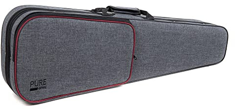 PURE GEWA Violin Case in grey with backpack straps and carry handle 1/2