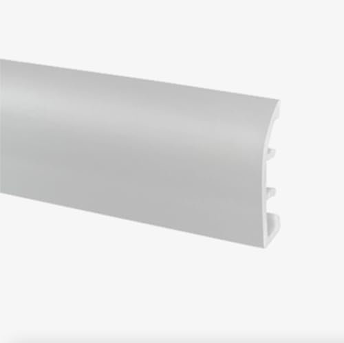 ZOCCOLINO BATTISCOPA PVC CAVO, FUNZIONE PASSACAVO PREZZO VENDITA AL METRO) IN BARRE DA 2,5 METRI) PUÒ CONTENERE CAVI ELETTRICI (GRIGIO)