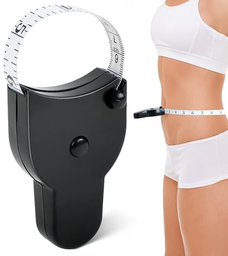 Metre Ruban Couture 1,5 m/60 inch, Ruban Mesure Corps Double Face pour Mesures Corporelles, Rétractable Metre Couture pour Mesurer la Longueur, Poitrine, Taille, Noir