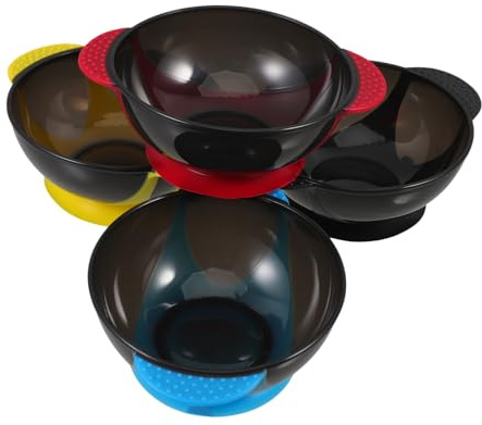 BESTYASH Bol Pour Coloration Cheveux Résistant Plastique Dur Avec Graduation Outil Diy Pour Teinture Facile Huiles Capillaires Usage Réutilisable Couleur Aléatoire