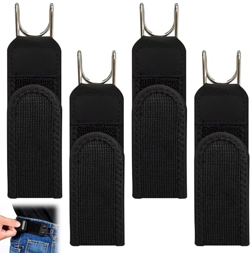 ZVD 4 Pack Unsichtbarer Elastischer Gürtel Mit Metallhaken, Gürtel Ohne Schnalle, Unisex Dehnbarer Gürtels Ohne Schnalle Für Damen Herren, Für Beruf Freizeit Business (4 Stück)