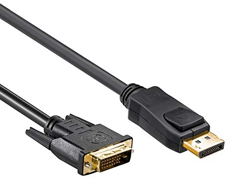 PerfectHD DisplayPort auf DVI Kabel | 4K Ultra HD 2160p | Full HD 1080p | DisplayPort-Stecker auf DVI Stecker | TV PC Laptop Monitor Beamer Grafikkarte | 3 Meter
