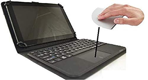 Bluetooth-tangentbord med avtagbart tangentbord med pekplatta (mus) för Tablet Bq Aquaris E10 10.1- Färg Svart