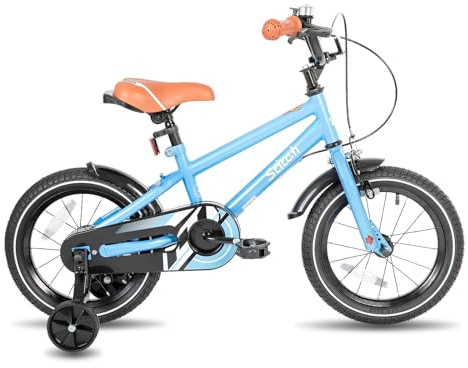 STITCH 16 inch Kids Bike for 5-7 Years Girls & Boys, Child Bicycle with stabilisers, Boys Bike for ages 5-7,Lightweight blue…