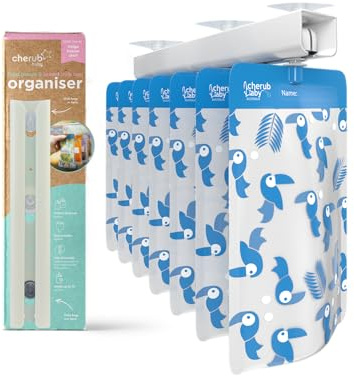 Cherub Baby Sacchetto per alimenti e latte materno, bianco