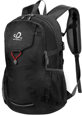 Waterfly Impermeabile Zaino Pieghevole Leggero: 30 Litri Nylon Pieghevoli Zainetto per Donna Uomo Sport Montagna Campeggio Escursionismo Trekking Zaini Ripiegabile
