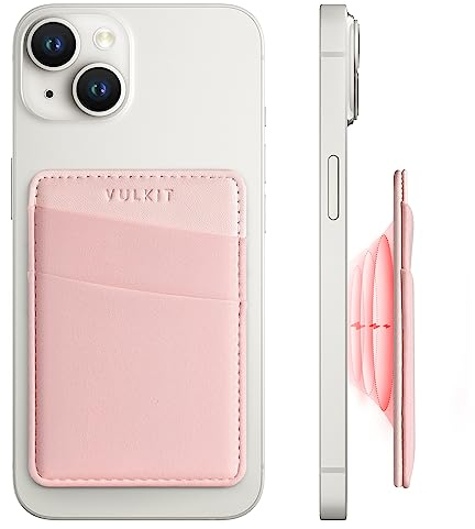 VULKIT Magsafe Wallet Compatible with iPhone 15/14/13/12 Series, Stretchy Lycra RFID Card Holder with MagSafe Magnet