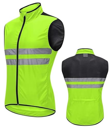 Cykel Cykel Gilet Herr Dam Cykling Ärmlös jacka Sport Ridväst Lätt reflekterande cykelväst Andas vattentät cykeltröja med dragkedja