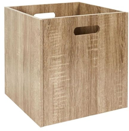 HOME DECO FACTORY, HD0257, Aufbewahrungswürfel 30X30 cm Holz, Vielseitigkeit, funktionales Design, Anpassungsfähigkeit, Ästhetik und Diskretion