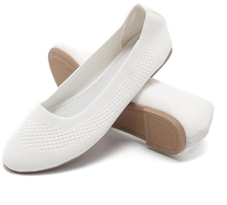 Pelbiuqik Bailarinas Mujer Zapatos Planos Cómodo Redonda Manoletinas Pretty Bailarinas Deportivas, Elegentes Ballet Flats Transpirables de Punto, para Compras, Caminar, Salir de Fiesta, Trabajar