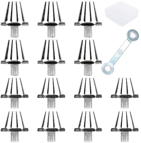 YOYEAH 14 Stück Aluminium Schraubstollen für Nike Ersatz für Fußballschuhe, 11mm/13mm, mit Schlüssel, Ersatzstollen fur Nike，Herren