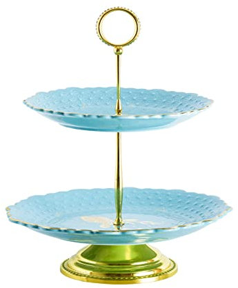 VDLLQYN, Décoration de Table à Dessert à 2 Niveaux, Support à collations, Assiette à Fruits, Support à gâteaux, Support de Stockage de Bonbons for Salon, décoration de Festival, Bols à Fruits/Plateau
