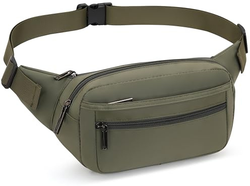 GERIINEER Sac Banane Homme Femme Ville De Sécurité pour Voyage Ou Outdoor Sport, Sacoche Banane de Sport Ceinture de Course