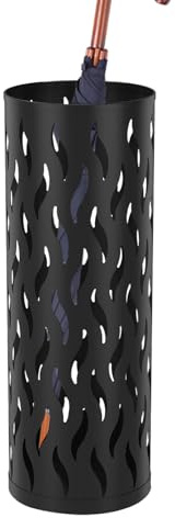 Syengery Soporte para Paraguas de Metal, Organizador de Entrada y Sala de Estar con Base Antigoteo, Estante Vertical para Paraguas, Bastones y Muletas, Ideal para Oficina, Hotel Hogar