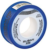 ruban téflon standard - geb - pour raccords filetés métalliques - 12 mm x 12 m x 0.075 mm - cache bleu
