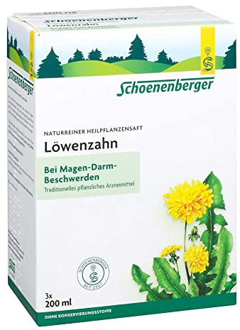 Schoenenberger Naturreiner Heilpflanzensaft Löwenzahn 3X200 ml