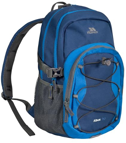 Trespass Mens Backpack Albus - Perfect Rucksack for School Hiking Camping or Work, 30 Litre with Padded Straps, Multi Function With Internal Pockets