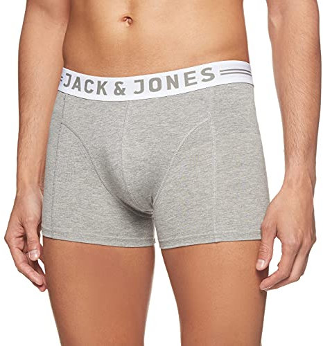 JACK & JONES Herren Boxershorts JACSENSE Trunks NOOS, Gr. X-Large, Grau (Light Grey Melange Light Grey Melange)