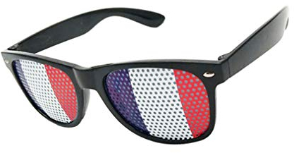 Rasterbrille Lochbrille Fussball Brille Länderbrille Gitterbrille Deutschland, Spanien, Italien, Frankreich, usa