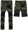 SANMIO Herren Wanderhose Zip Off Atmungsaktiv Arbeit Hosen Softshellhose Outdoor Sommer Funktionshose Trekkinghose Entfernbar Schnell Trockend (mit Gürtel) Grün, L