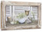 Feeby Wandbild XXL Shabby chic 120x80 cm Deko Kunst Bilder Holzrahmen Illusion Beige