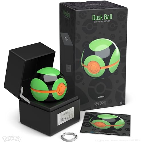 The Wand Company Original Poké Ball Authentic Replica - Realistic, Electronic, Die-Cast Authentic Replica with Display Case Light Features. Officially Licensed by Pokémon