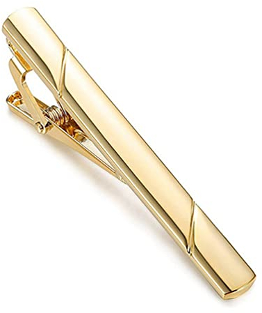 Herren-Krawattenklammer aus Metall, formelle Krawattenklammer für Herren, minimalistisch, Krawattennadel, Business, Hochzeit, Krawattennadel (Gold), Kupfer, Metall