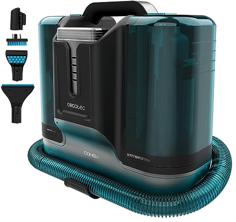 Cecotec Mehrzweck-Polsterreiniger Conga Carpet&Spot Clean Liberty. 150 W, Autonomie 30 Min, 2 Behälter: für Sauberes Wasser und einen für Schmutzwasser.