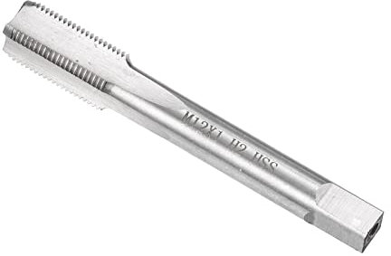 CoCud Rosca Fresado Machos, Métrico M12 x 1 Rosca H2, Alta Velocidad Acero Máquina 4 Rectas Flautas Tornillo Roscado Herramienta - (Aplicaciones: para Roscado Perforación Máquina), 1uds