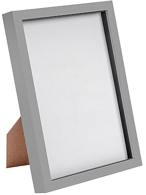 Nicola Spring 3D Shadow Box Photo Frame - 8x12 (20x30cm) - Pack of 1 - Grey 3D Photo Frame Box A4 Picture Portrait Display Case for Crafts, Keepsakes, Wedding, Graduation