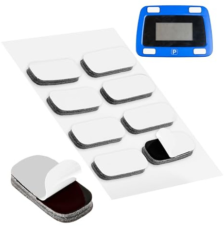Ersatz Klebepads Set, 8 Stück, kompatibel mit Parkwächter V0 elektronische Parkscheibe, doppelseitiger Spezialkleber für Windschutzscheibe, Kleber Pads Parkuhr, Klebesticker Glas Kit Parking Disc