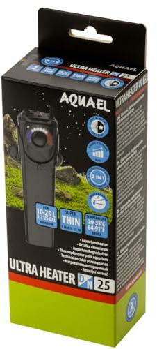 Aquael Plastic Ajustable Ultra Day/Night Heater 25W for Tropical Aquariums Fish Tank