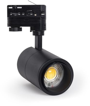 LEDKIA LIGHTING Foco Carril LED Trifásico 20W Pulyx Regulable CCT Seleccionable Multiángulo 15-60º Negro