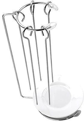 INOOMP Griglia per Barbecue con Girarrosto per Campeggio All'aperto Facile da Usare in Acciaio Inossidabile con 5 Spiedini per Spiedini di