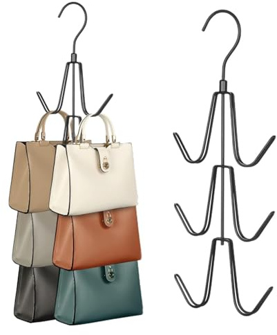 Greyoe Schalbügel, 2 Stück Handtaschenhalter, Krawattenhalter, Hanging Bag Rack Multifunktionale Gürtel Krawatte Sling Hook Organizer für Krawatten, Schals, Tücher, Taschen