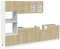 vidaXL Küchenschrank Set 7-TLG., Küche Hängeschrank Unterschrank, Küchenzeile Platzsparend, Küchenblock Einbauküche, Sonoma-Eiche Holzwerkstoff