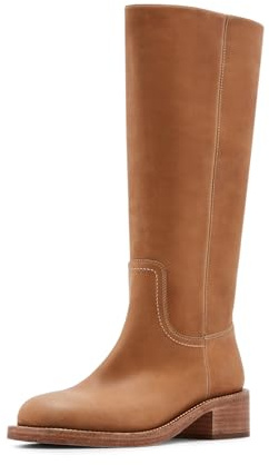 Steve Madden Women's Riggs Knee High Boot, Banana Leather, 7 UK