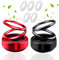 Portable Kinetic Molecular Mini Solar Greenhouse Heater, Auto Rotating Double Ring Heater for Car Vehicles (Black, Red)