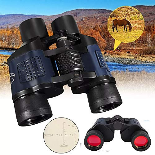 ZXLPHAZ Telescopio binoculare Ottico 60x60 con Visione Notturna a Basso Livello di Luce HD ad Alta chiarezza 3000M con Corda di Sicurezza e Borsa per Il Trasporto