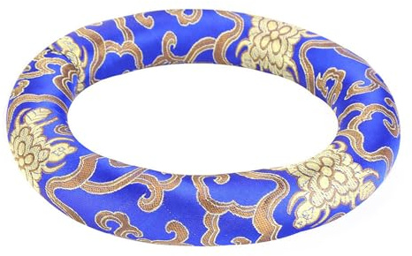 Cojín para Cuenco Tibetano, 16 Cm/6,3 Pulgadas, Almohada para Anillo de Cuenco Tibetano, Brocado de Seda, Redondo, para Meditación, Cuenco Tibetano, Anillo, Cuencos Tibetanos