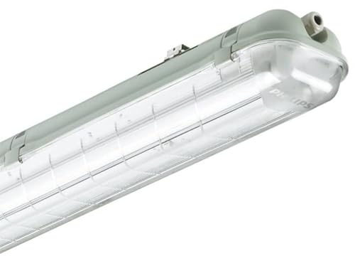 DSTOCK60 - Wasserdichte Leuchte, 2 x 58 W, Polycarbonat, HF IP65, 230 V, kompatibel mit Philips TCW060, 2 x TL-D58W - 8717943894253