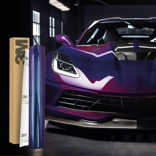 Finest Folia 3M 2080 Car Wrapping Lámina - Lámina autoadhesiva para coche para auto, motocicleta, barco, lámina protectora de pintura 3D con canales de aire para forrar (HGP278 High Gloss Flip Deep