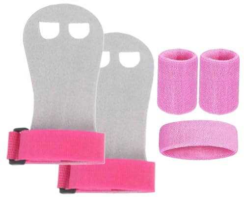 Mangos de Gimnasia, 2 Piezas Protector de Mano para Niños con Correa de Muñeca, Accesorios Deportivos Transpirables Para Fitness Tirantes Barras Ejercicios Entrenamiento de Fuerza Niños