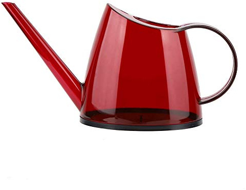 Pongnas Bonbonfarbene Gießkanne, 1,2 L, Langer Auslauf, Blumensprüher, Pflanzenbewässerung, Gartensprinkler mit Gleichmäßigem Fluss und Sichtbarem Wasserstand für den Innen- und (Rot)