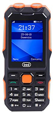 Trevi FORTE 70 Arbeitstelefon, Stoßfest, Lange Akkulaufzeit, Robustes Smartphone mit 2,4 LCD-Display, Einfache Bedienung, Doppelte Taschenlampe, Leistungsstarker Lautsprecher, Wireless, Kamera