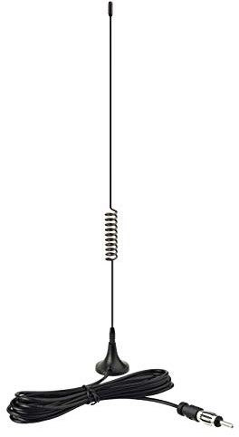 Bingfu Universal Car Stereo FM AM Radio Antenna Magnetic Base Aerial for Vehicle Truck SUV Truck RV Marine Boat Car Stereo Audio Radio Head Unit CD Media Receiver Player