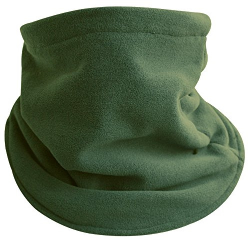 Octave® Kids Winter Neck Warmer, Multifunctional Headwear, Kids Snood Warm, Winter Fleece Windproof Neck Gaiter for Boys & Girls, Unisex Thermal Snoods For Cycling Outdoor Sports(Khaki Army Green)