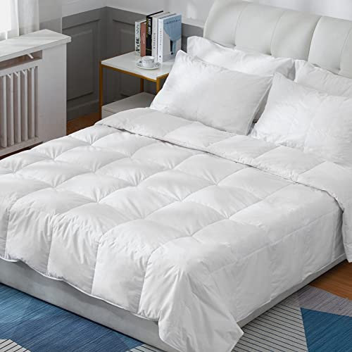 Threads For Bed 4.5 tog Down & Feather Duvet, Single Size Duvet, Ideal Comfort For Spring & Summer Months, 100% Cotton Down Proof Fabric, Premium Box-Stitch Design, Breathable & Machine Washable