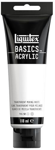 LIQUITEX Basics Acrylic Paint, Transparent Mixing White, 118 ml Tube